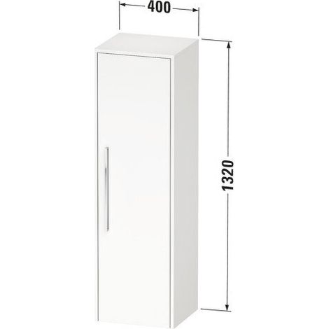 DURAVIT DC1338RBD910000 D-Code HHS, Porte 1, Porte droite, Vitrage 2, Hfb 1 (1/2)