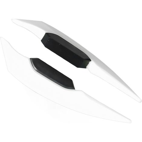 Paar universelle Motorrad-Seitenflügel – Aerodynamischer Spoiler für Motorräder und E-Bikes, Weiß