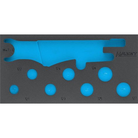 Insert en mousse souple HAZET à 2 composants 163-529L (1/2)