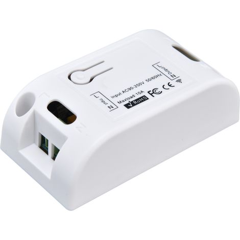 Interrupteur intelligent WiFi avec télécommande RF, commande marche/arrêt de la lumière, alimentation secteur 90-250 V pour usage domestique (1/5)
