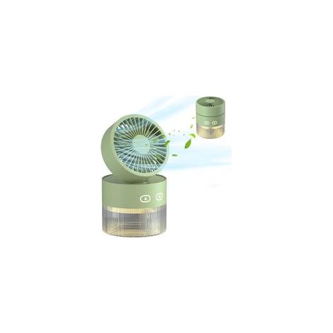 USB-Tischventilator mit Sprühfunktion, tragbarer Nebelventilator mit 350-ml-Wassertank (Grün) (1/5)
