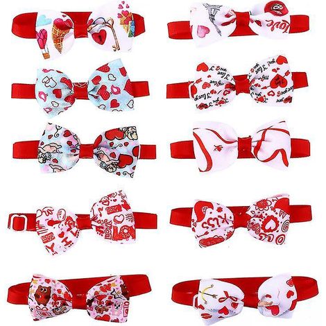 10 Stück Valentinstag-Haustierhalsbänder