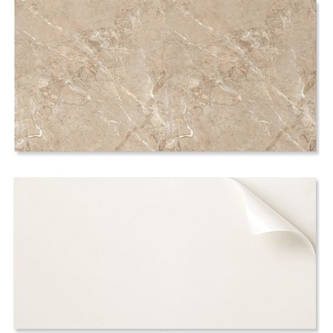 Baldosas de vinilo autoadhesivas - Decoraci贸n de pared para oficina con dise帽o de m谩rmol natural 6x60x30 cm
