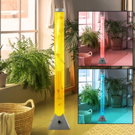LED RGB colonna d'acqua trasparente pesce decorativo lampada da terra cavo interruttore cambio colore
