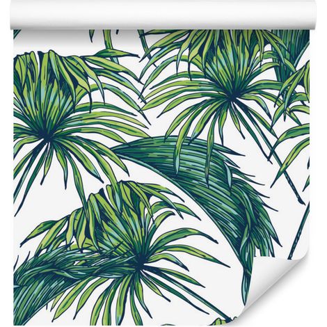 Papel pintado de hojas de palmera para salón y dormitorio, 50x1000 cm (1/5)