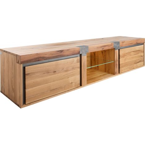 TV-Board Wildeiche / Zerreiche 220x48x50 natur geölt NEW AMSTERDAM 03