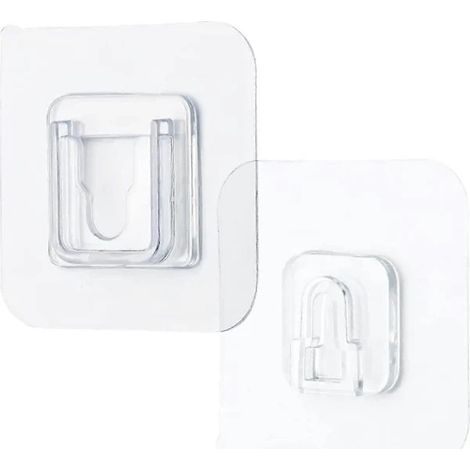 Filiyano-Lot de 10 autocollants de rechange auto-adhésifs pour brosse de toilette murale (auto-adhésifs) (FMY) (1/5)