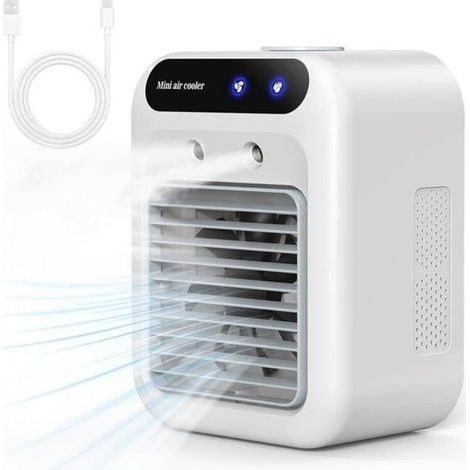 (Pearl White)Climatiseur Mobile - Silencieux - 500 ml - 2 Vitesses - Rechargeable USB - Multicolore (1/5)