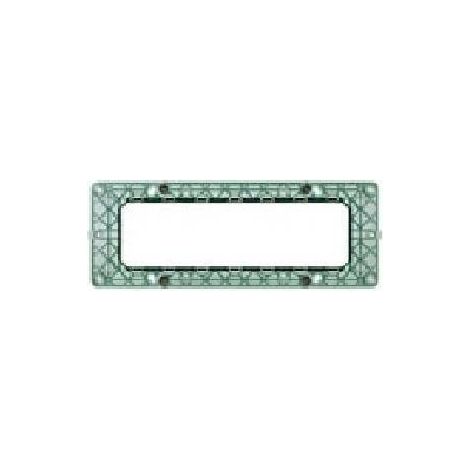 Placa de soporte con tornillos 7 mÓdulos verde 14617