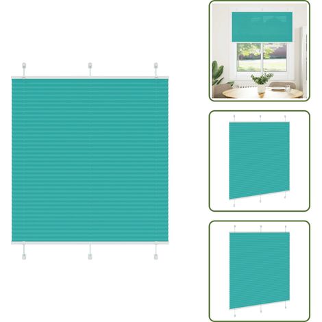 vidaXL Plissee Petrolgrün 115x150 cm Stoffbreite 114,4 cm Polyester (1/5)