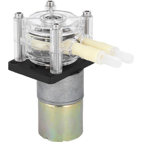 Pompe péristaltique auto-amorçante, cadre de roue en acier inoxydable, tête transparente en polycarbonate, moteur CC (24 V) (1/5)
