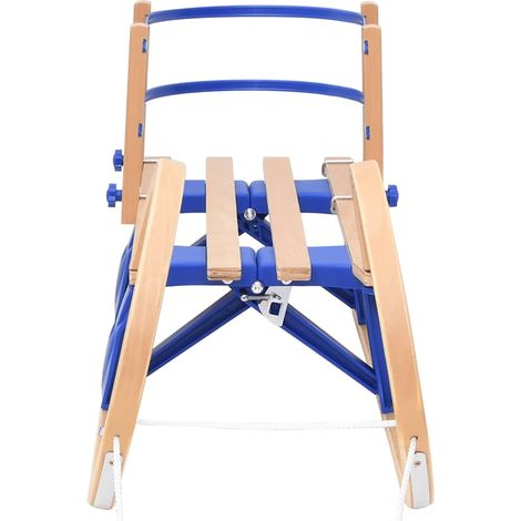 Traîneau pliable avec dossier 110 cm Contreplaqué CFW923240 (1/5)