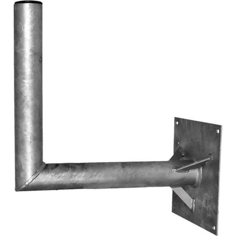 Support mural SAT acier A.S. SAT 26060 Distance au mur: 60 cm Adapté pour taille de parabole: Ø jusqu'à 150 cm argent