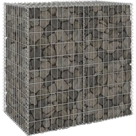 Mur en gabion Jardinière à gabion Panier de Gabion de Jardin avec couvercles Acier galvanisé 100x60x100 cm KOL2267 (1/5)