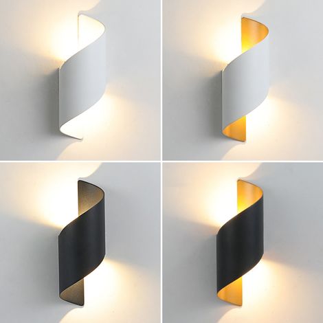 Applique murale extérieure LED B93 12W noir sable, lumière chaude-blanche, étanche