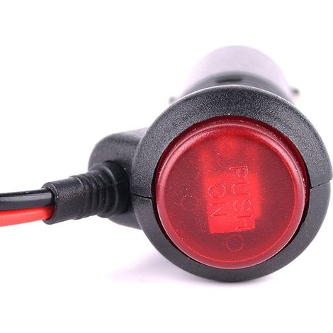 Lot de 10 câbles allume‑cigare avec interrupteur et voyant LED – Alimentation 12/24 V – Idéal pour brancher des accessoires dans voiture, bateau ou poids lourd (1/5)