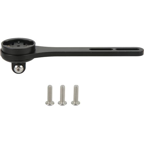 Supporto per computer da bici da corsa offset realizzato in lega di alluminio monoblocco, compatibile con i computer Garmin. (1/5)