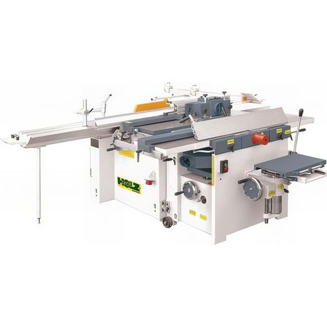 Dégauchisseuse-raboteuse 3 x 4000 W 400V – Largeur table 410 mm – Hauteur rabotage 225 mm – Vitesse arbre 4500 Tr/min – Mortaiseuse incluse – Holzprofi