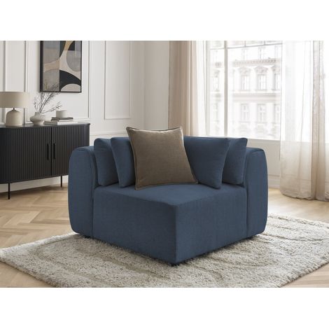 BOBOCHIC - Angle avec têtière pour canapé modulable JANA tissu chiné Bleu (1/5)