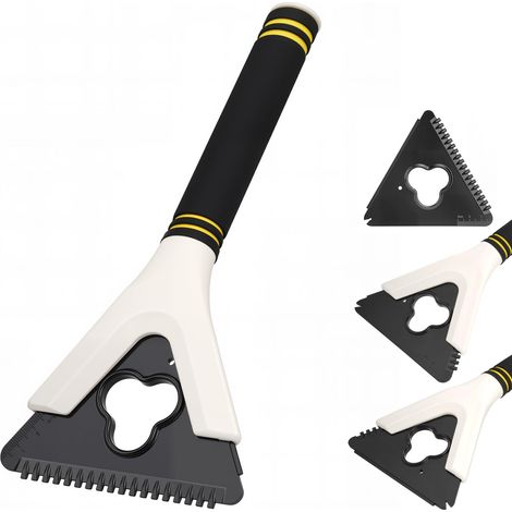 Eiskratzer für die Windschutzscheibe von Autos, 3-in-1-Eiskratzer, verstellbar, ergonomischer Griff, entfernt effektiv Eis, Schnee, Reif, keine Kratzer, Arbeitsbreite 12 cm