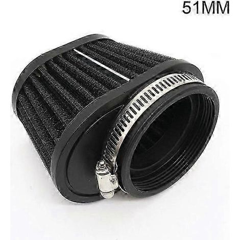 Clamp-on Straight Air Intake Filter High Conical Mesh Filter For Car Air Inlet System Mushroom For Head Filter 51/55/60m( black-1) (1/5)