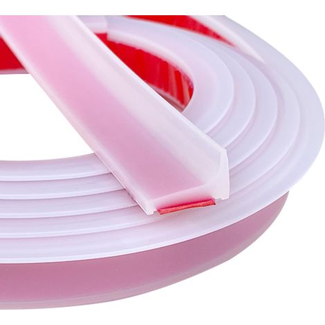 Joint pour Douche 120cm Seuils de Douche Barriere de Douche Anti Débordement Seuil de Douche Barrage D'eau Autocollante Joint Douche pour Baignoire Coins Évier (Transparent, 1.2M) (1/5)