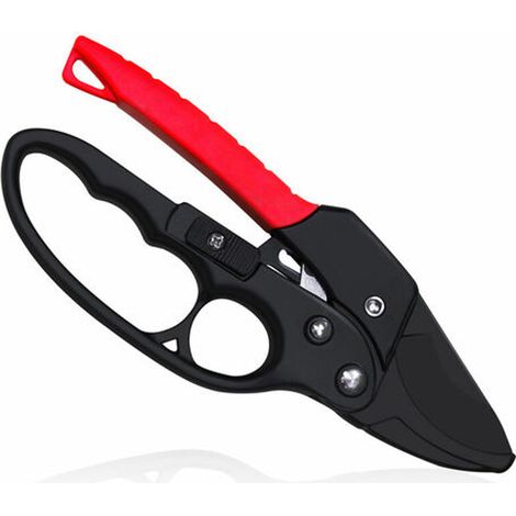 Sécateur à Crémaillère Enclume et Cliquet AutomatiqueCisaille Haies Jardin Coupe Branches, - (1/5)