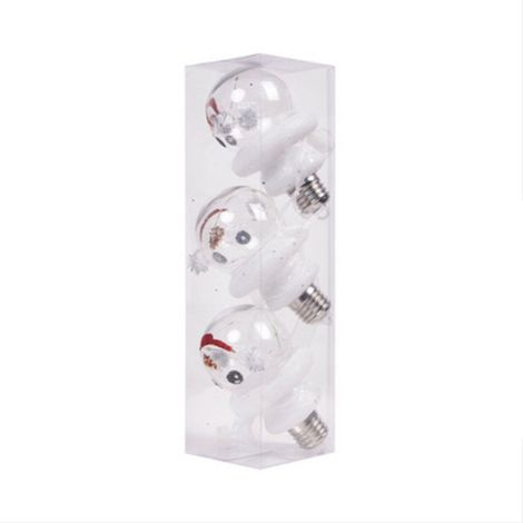 Boule de Noël lumineuse LED, décoration transparente avec lumières pour sapin (1/5)