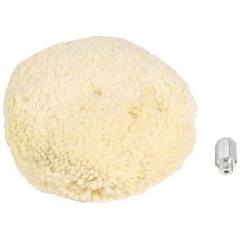 Tampon de Polissage en Laine à Double Face 7 Pouces avec Boulon 5/8 (Paquet 1) (1/4)