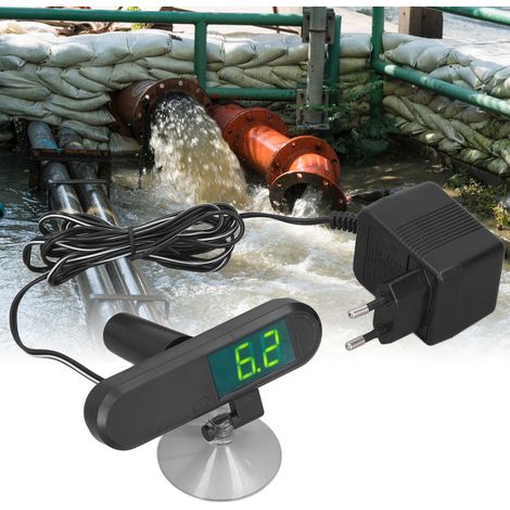 Le pH-mètre PH-025W pour aquarium est fourni avec une ventouse permettant de mesurer le pH de l'eau. Il s'agit d'un pH-mètre 230 V conforme aux normes européennes. (1/5)