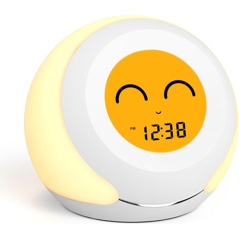 Thermomètre pour Chambre d'enfant, Hygromètre et Expressions Faciales Mignonnes, Sélection de Lumières Colorées, Gradateur à 4 Niveaux, Moniteur de Température Intérieure, écran LCD 915 (1/5)