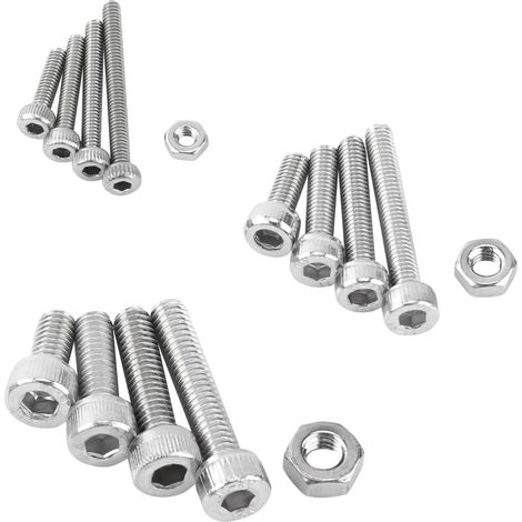 Ensemble de 480 vis et écrous à tête hexagonale creuse en acier inoxydable SS304 (M2, M3, M4)