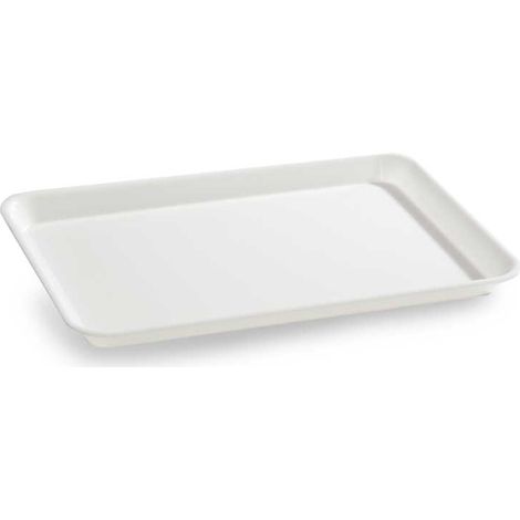 Plat en Plexiglas rectangulaire avec coins arrondis Blanc 305x210x17mm - Matériel CHR Pro
