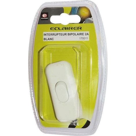 Interruptor bipolar de 2A para luminaria blanca