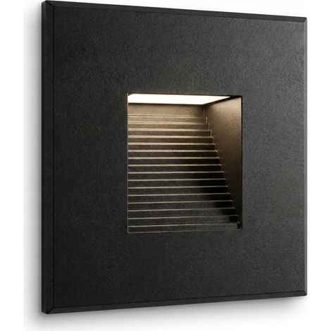 Lámpara LED negra para escaleras, 230 V, aluminio  3000 K - Luz cálida  ledroom (1/5)