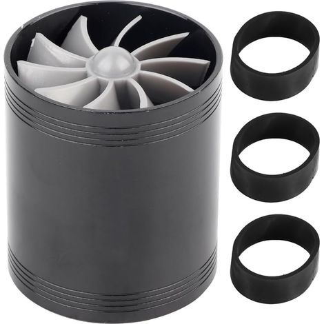 Turbónateur d'admission d'air à double turbine d'admission d'air, économie de carburant et de gaz, système d'accélération universel de turbobonateur, kit d'admission d'air pour la plupart des véhicule (1/5)