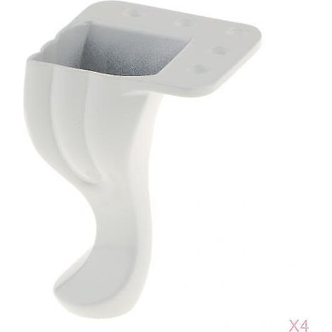 Pieds réglables en acier chromé 4 pièces pour canapé, bureau, armoire et cuisine (80 mm) (1/5)