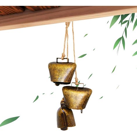 Cloches de Noël rustiques Carillons De Jardin Accessoires De Fête décor arbre de Noël vintage Pour Extérieur Église Fête Thanksgiving Anniversaire Ma (1/5)