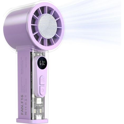 4000 mAh Portable Turbo Fan with Ice Cooling, Battery, Digital Display, Perfect for Travel, Outdoor Activities, Excellent Gift for Men and