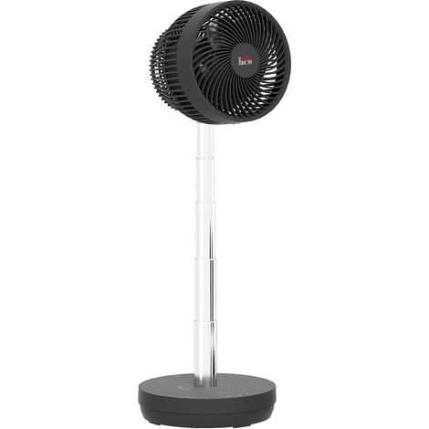 Ventilateur de bureau télécommande batterie rechargeable USB vitesse réglable noir