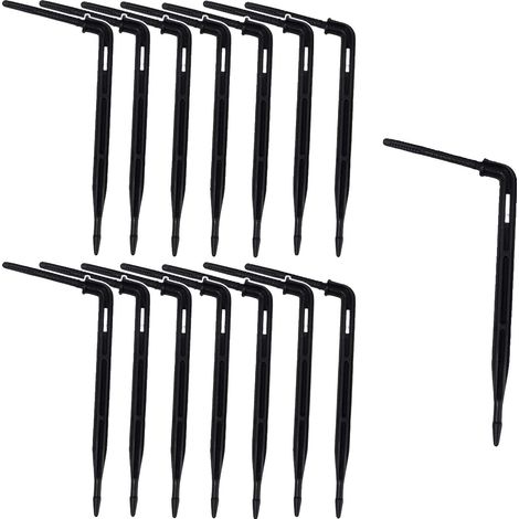 Kit d'irrigation micro goutte à goutte, goutteur flèche, débit réglable, Noir - 90pcs (1/2)