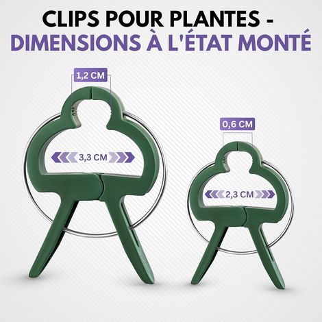 100x Plant Clips Set L & M - Climbing Plant Clips - Tomato Clips - Tomato Ties - Tomato Clamps (1/4)