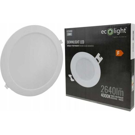 LED-Einbauleuchte, rund, 24 W, 4000 K, weiß, DL-1 (1/4)