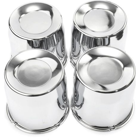 Lot de 4 enjoliveurs de 5,15" - Diamètre extérieur : 130 mm - Hauteur : 127 mm - En acier au carbone - Convient pour les voitures de tourisme, véhicules tout-terrain, remorques de camion (1/5)