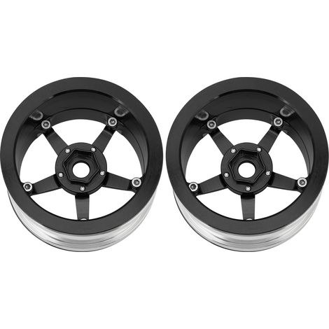 Jantes Beadlock en alliage d'aluminium pour voiture RC Crawler 1/10, accessoires pour voitures RC, noir (1/5)
