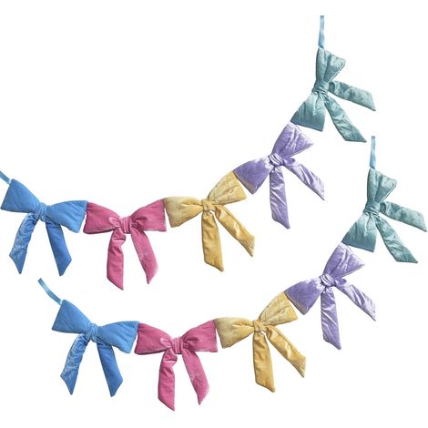 Guirlande veloutée de Pâques prête à accrocher pour festival, printemps, cheminée, escalier - 152 cm (1/5)