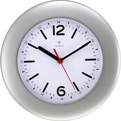 MPM Quality E01 silberne Wanduhr