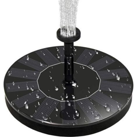 Fontaine solaire pour oiseaux, poissons, étang, jardin, terrasse et aménagement paysager – 1,4 W, sans fil, étanche, idéale pour pelouse et extérieur
