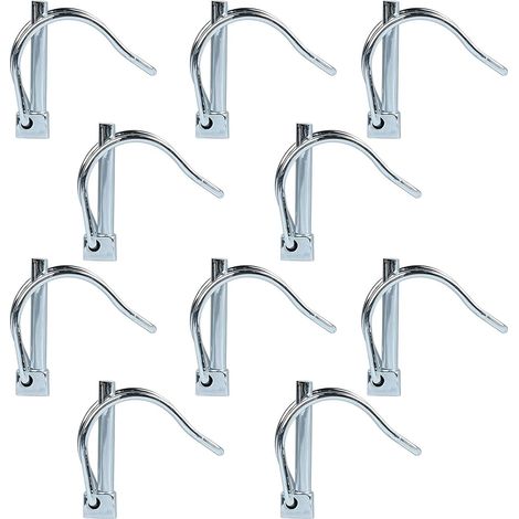 10 Pièces Goupille de Verrouillage Forme D 640 mm pour Echafaudage, Goupille Motoculteur Acier au Carbone Galvanisé, Goupille Forme D Portable, Bien Démonté (1/5)