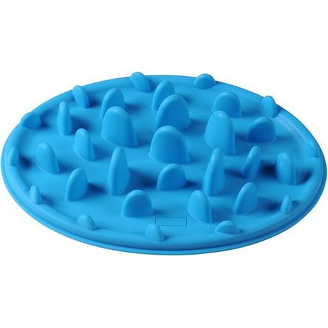Gamelle anti-glouton en silicone pour chien, bol ralentisseur repas chiot, prévention obésité, accessoires alimentation chien.